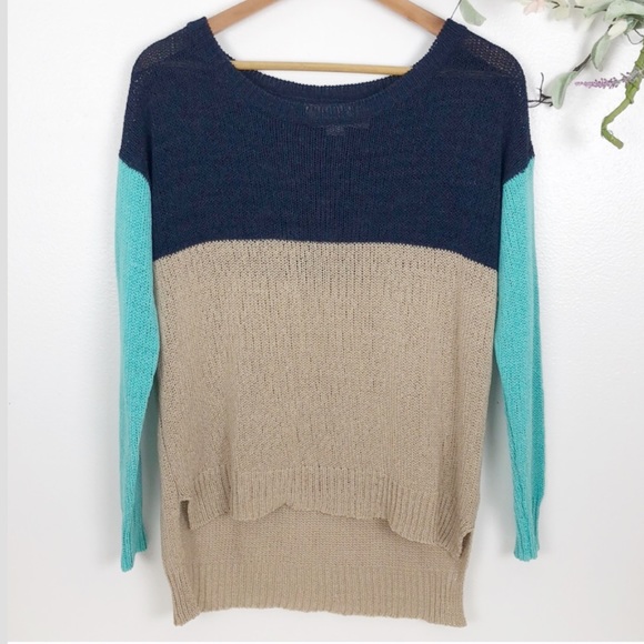 Vintage Havana Sweaters - Vintage Havana pullover hi-low long sleeve sweater